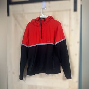 Aeropostale Jacket Zip Large Quarter Two-Tone orange Black Reflective Activewear